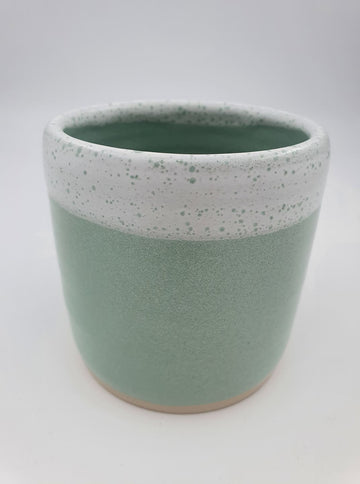 Keramik kop - Mintgrøn & hvid str. XL