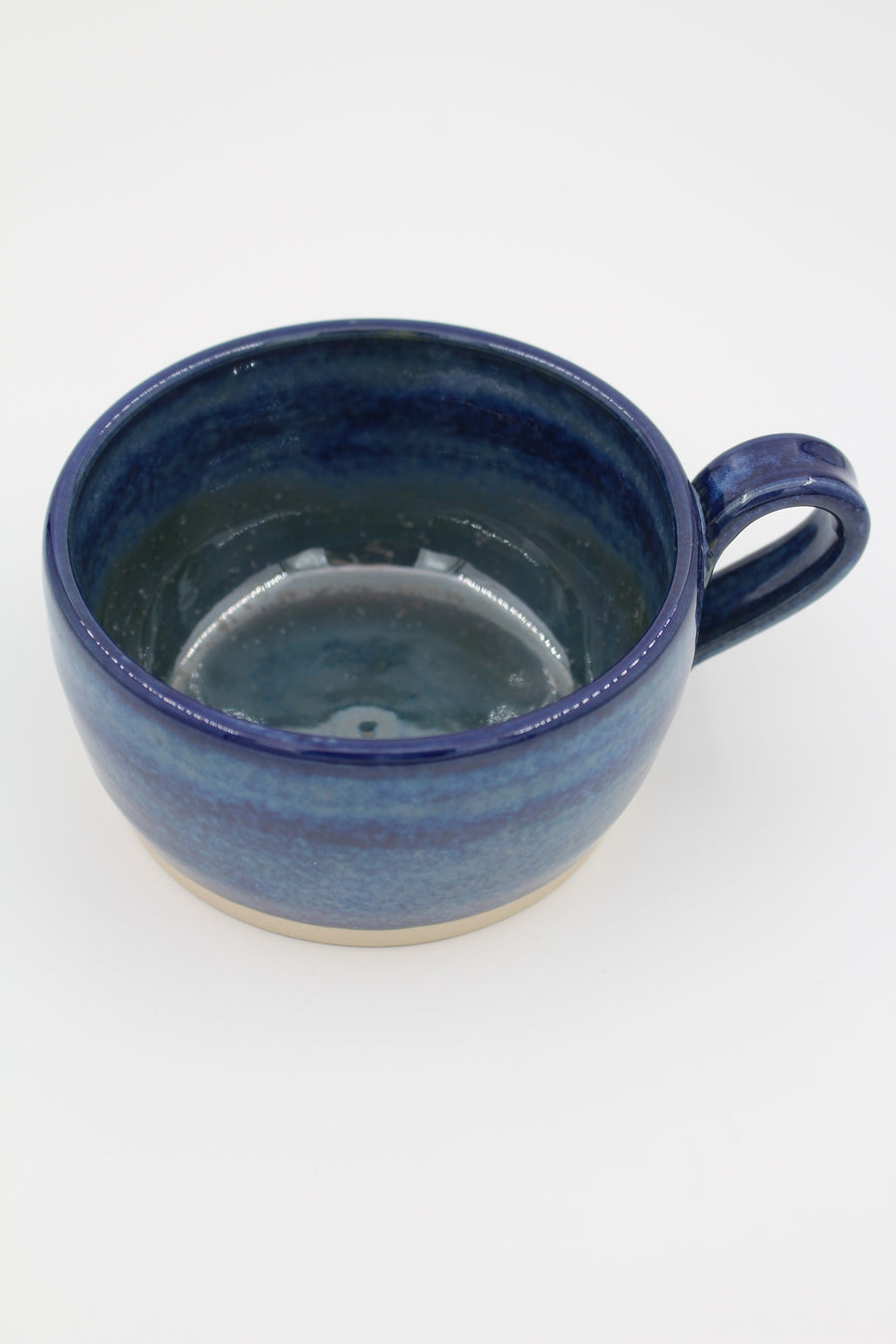 Keramik kop m. hank - Koboltblå str. XL