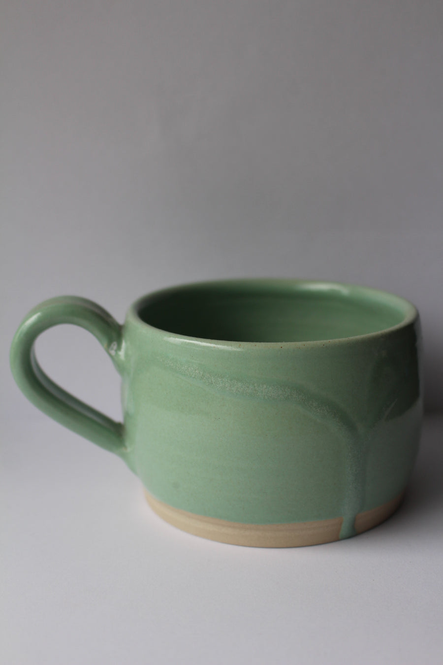 Keramik kop m. hank - Mintgrøn / 2. sortering