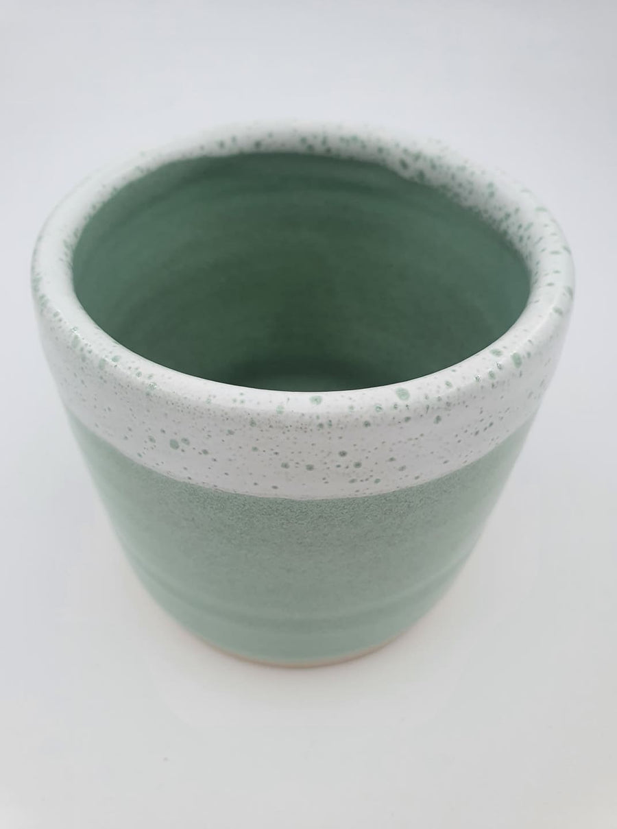 Keramik kop - Mintgrøn & hvid str. XL
