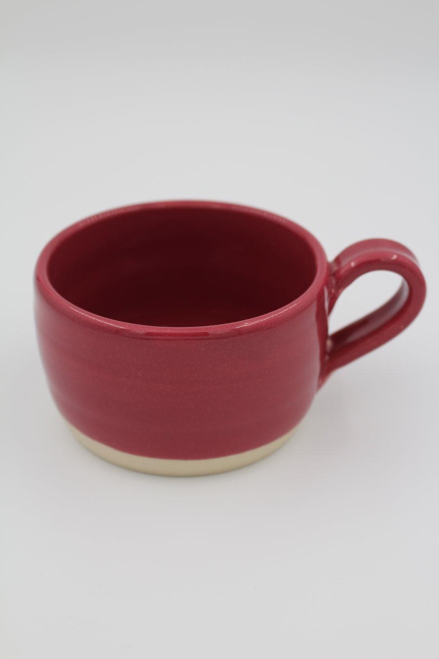 Keramik kop m. hank - Kirsebærrød