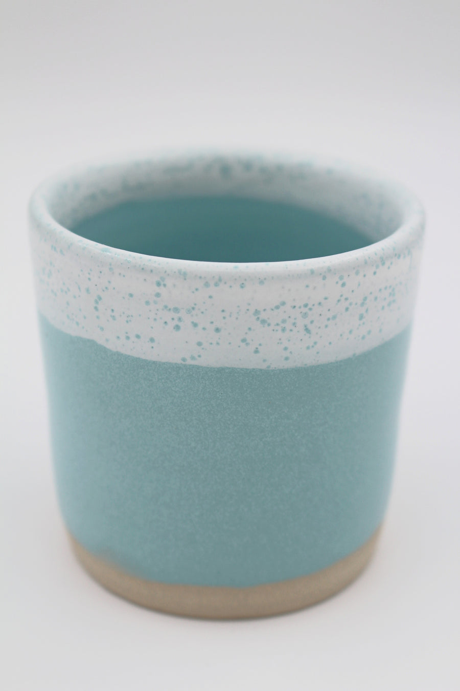 Keramik kop - Lyseblå & Hvid