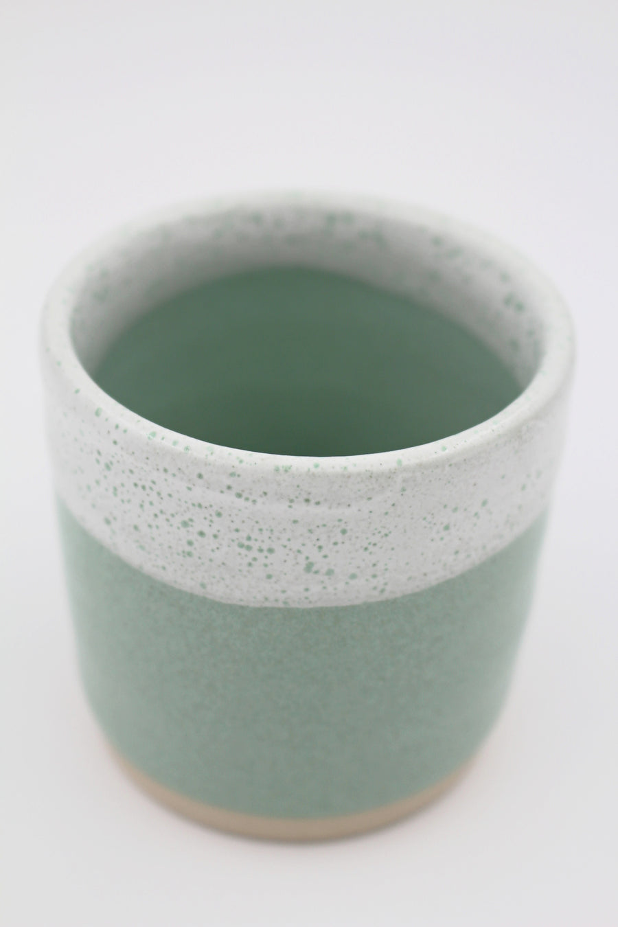 Keramik kop - Mintgrøn & Hvid