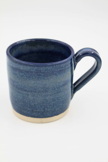 Keramik kop m. hank - Koboltblå