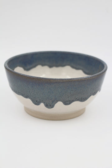 Keramik skål - Hvid & Blågrå