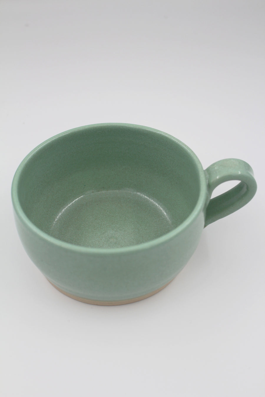 Keramik kop m. hank  - Mintgrøn str. XL