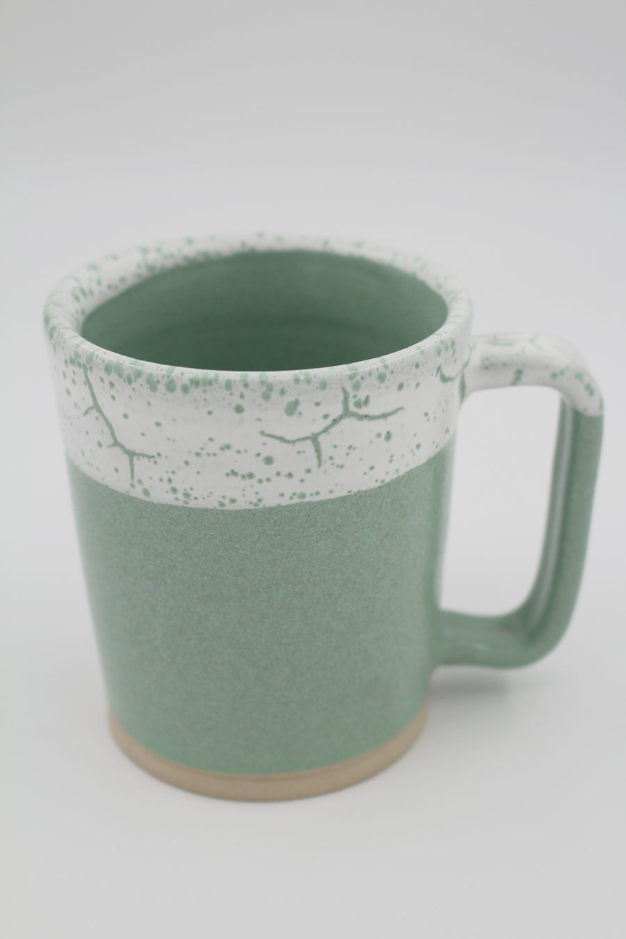 Keramik krus m. hank - Mintgrøn & hvid