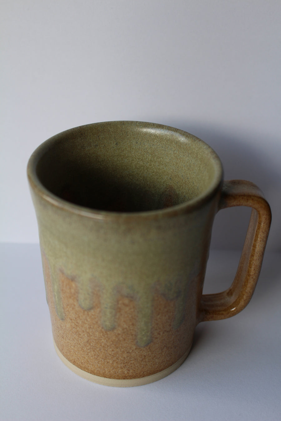 Keramik krus m. hank - Sand & Kobbergrøn