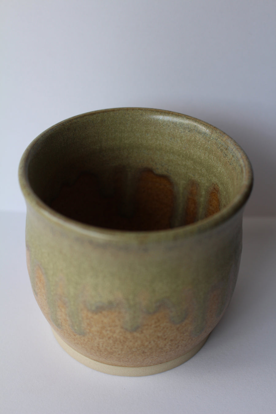 Keramik kop - Sand & Kobbergrøn