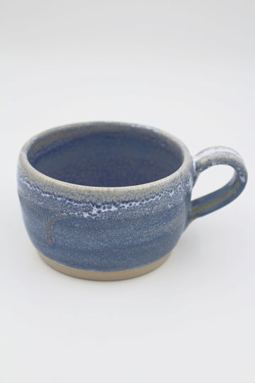 Keramik kop m. hank - Vinterblå